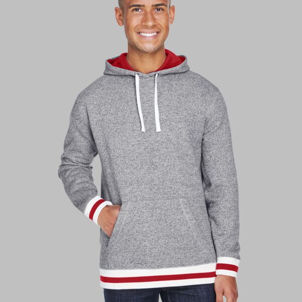 Adult Peppered Fleece Lapover Hooded Sweatshirt Thumbnail