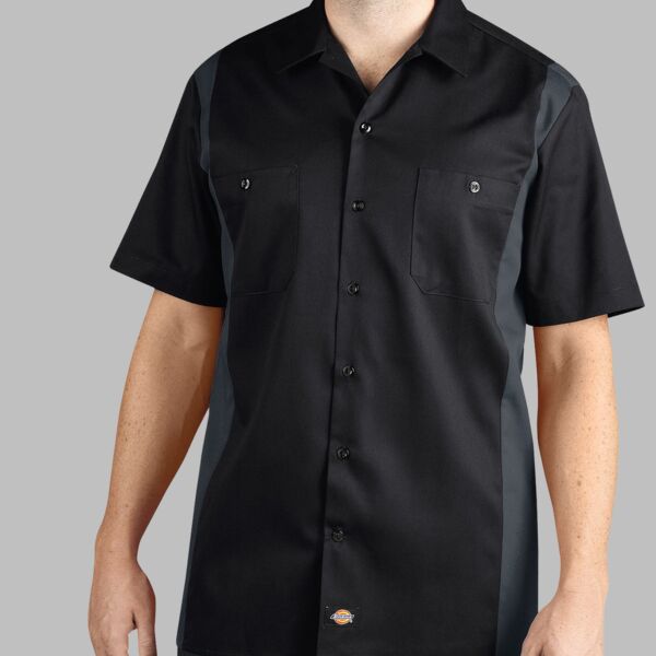 Men's Two-Tone Short-Sleeve Work Shirt Thumbnail