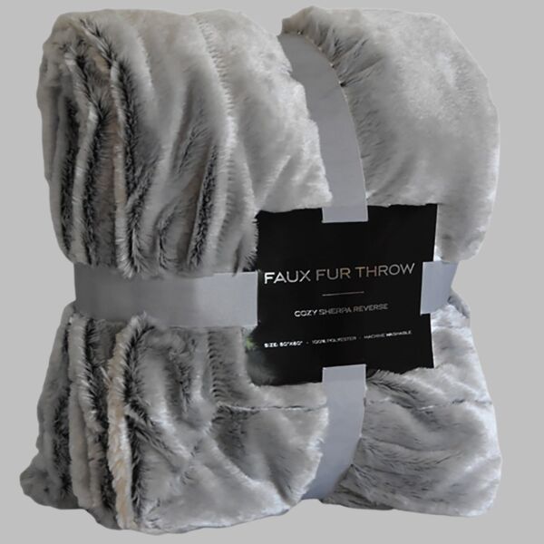 Faux Fur Sherpa Blanket Thumbnail
