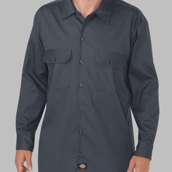 Men's FLEX Relaxed Fit Long-Sleeve Twill Work Shirt Thumbnail