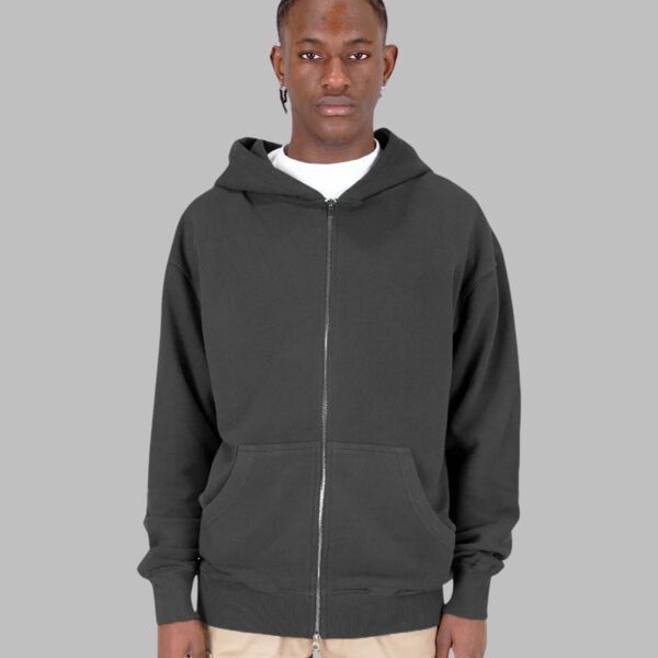 Men's Garment Dye Double-Zip Hooded Sweatshirt Thumbnail