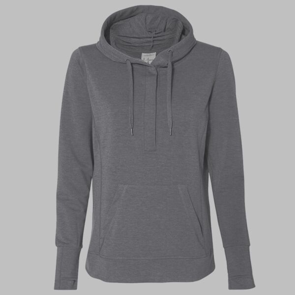 Ladies' Omega Stretch Snap-Placket Hooded Sweatshirt Thumbnail