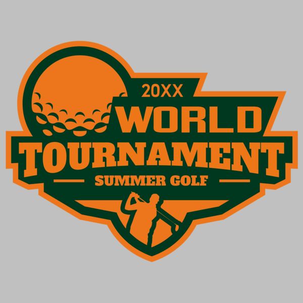 World Tournament Simmer Golf logo template Thumbnail