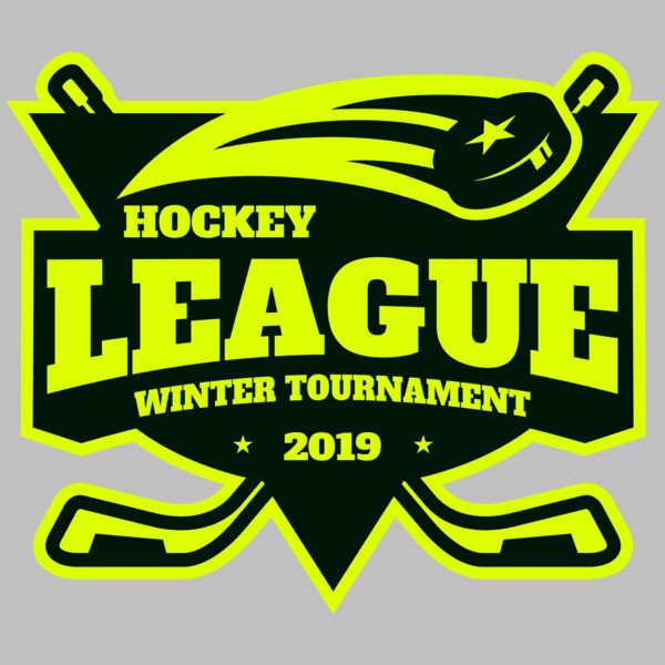 League Hockey Winter Tournament logo template Thumbnail