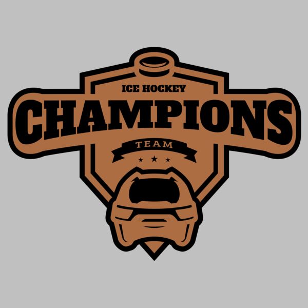 Champions Team Ice Hockey logo template Thumbnail