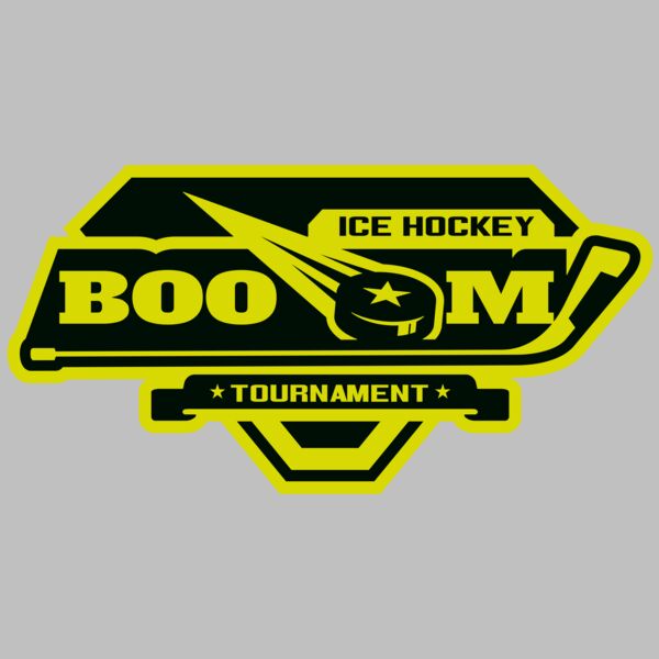 Boom Ice Hockey Tournament logo template Thumbnail