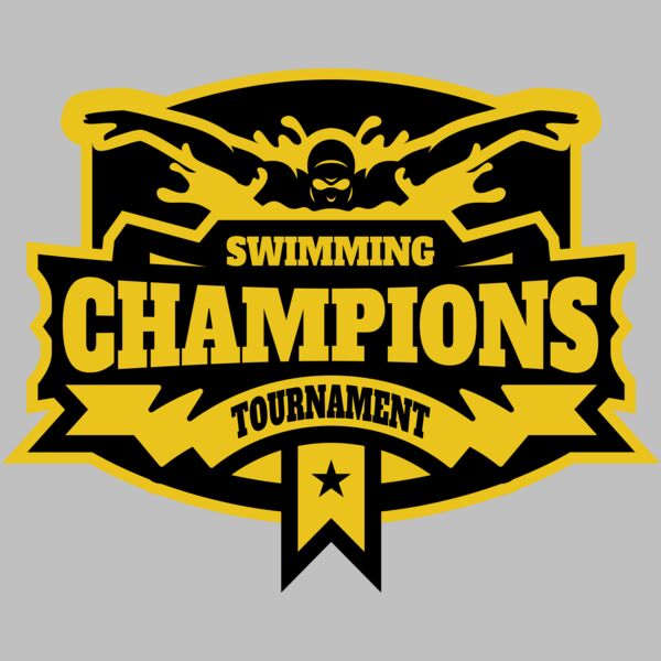 Champions Swimming Tournament logo template Thumbnail