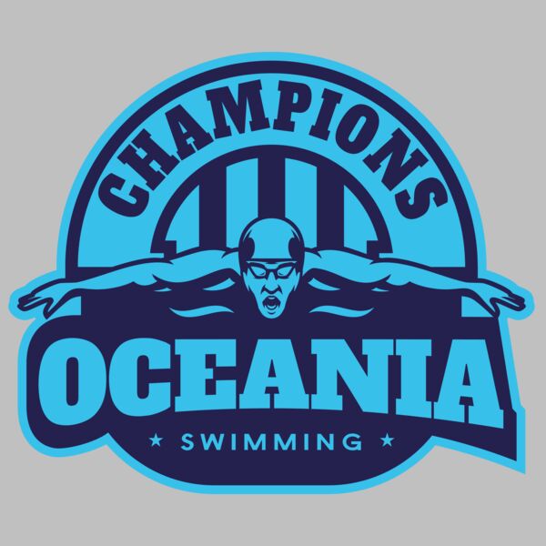 Oceania Champions Swimming logo template Thumbnail