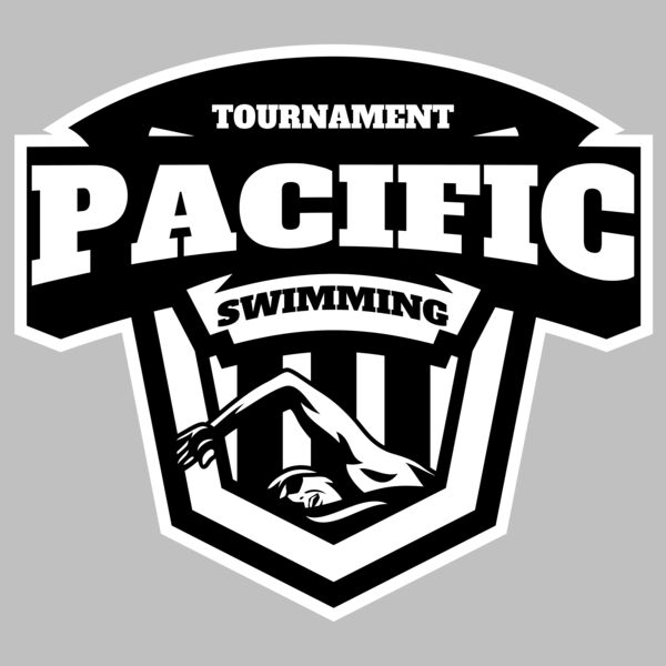 Pacific Swimming Tournament logo template Thumbnail