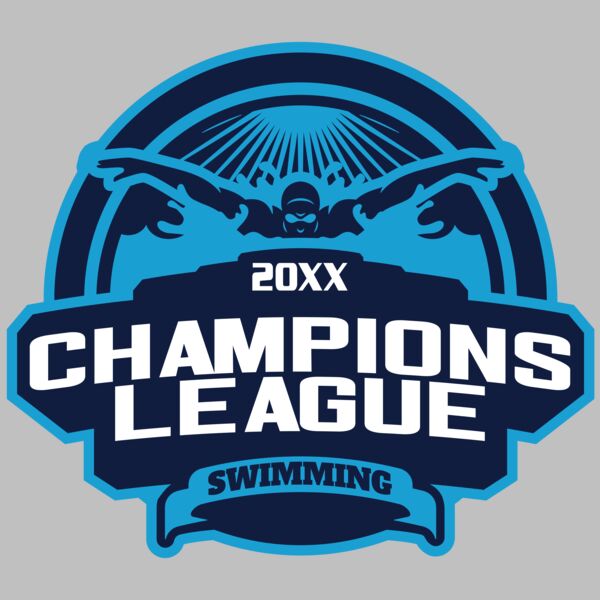 Champions League Swimming logo template Thumbnail