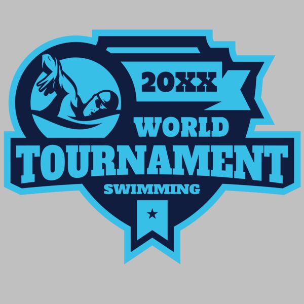 Tournament World  Swimming logo template Thumbnail