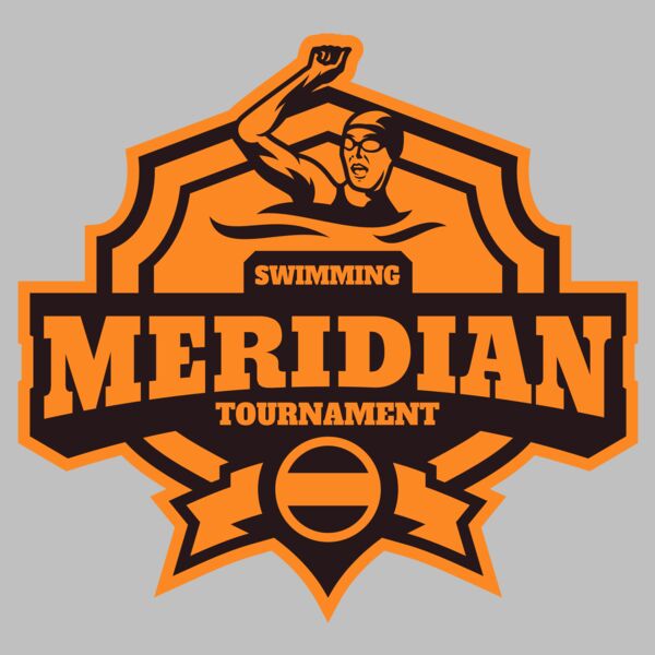 Meridian Tournament Swimming logo template Thumbnail