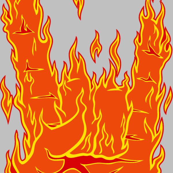flaming satanic sign Thumbnail