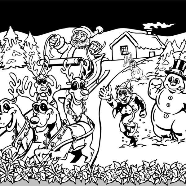 Santa snow scene Thumbnail