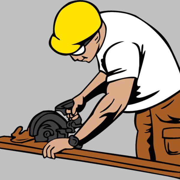 man and power saw Thumbnail