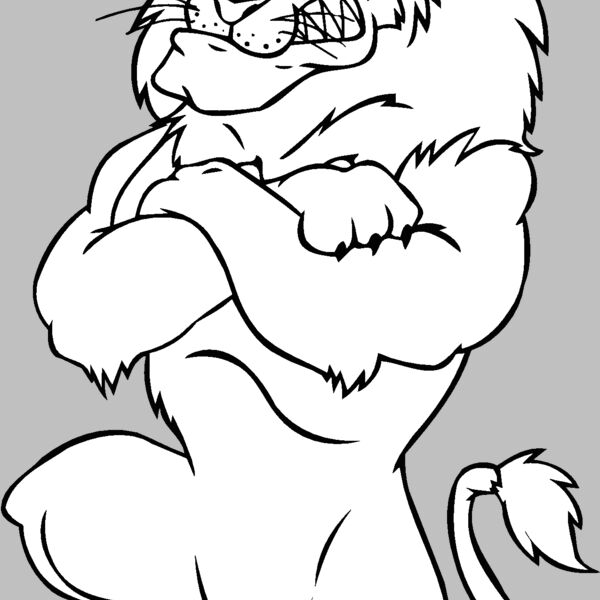 lion standing on ball Thumbnail