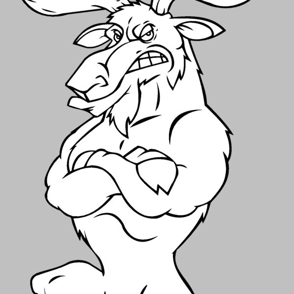 moose standing on ball Thumbnail