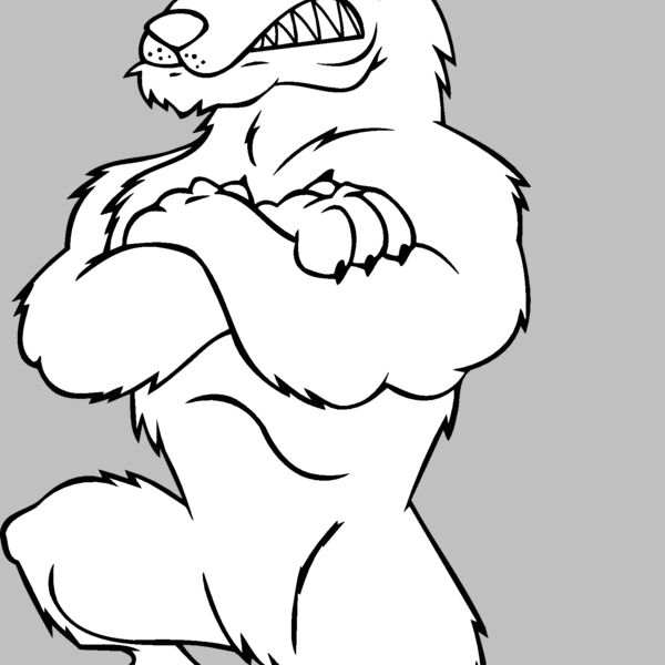 wolf standing on ball Thumbnail