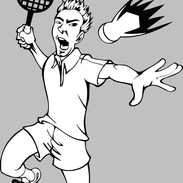 badminton 01bw Thumbnail