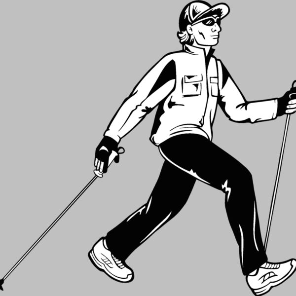 nordic walking 02bw Thumbnail